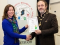 IPF President Michael O'Sullivan pictured presenting LIPF distinction to Jackie Campbell