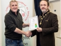 IPF President Michael O'Sullivan pictured presenting LIPF distinction to Kevin McGuirk