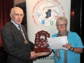 Sheamus O'Donoghue presenting Lilian Webb with the Best Humour Trophy & Honourable Mention in the Advanced Section