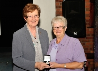 Bridie Maughan, LIPF winner of Novice Section, AV2014 with Lilian Webb, AIPF, Vice President, IPF.