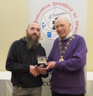 IPF Vice-President Sheamus O'Donoghue pictured with award winner Christopher Howes
