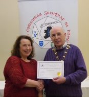 IPF Vice-President Sheamus O'Donoghue pictured with award winner Miriam Power