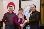 IPF President Michael O'Sullivan and Shane Cowley from Canon Ireland pictured with award winner Ciara Drennan