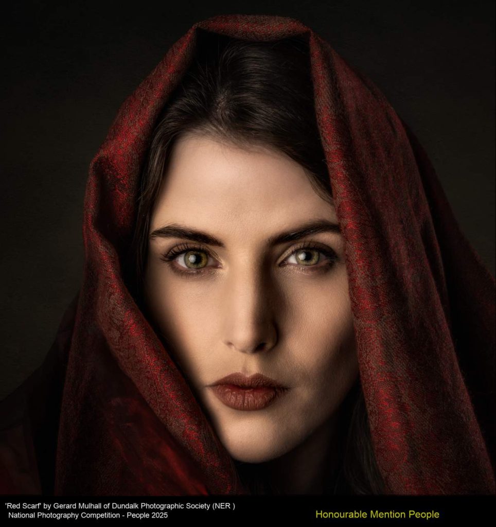 'Red Scarf' by Gerard Mulhall of Dundalk Photographic Society (NER )